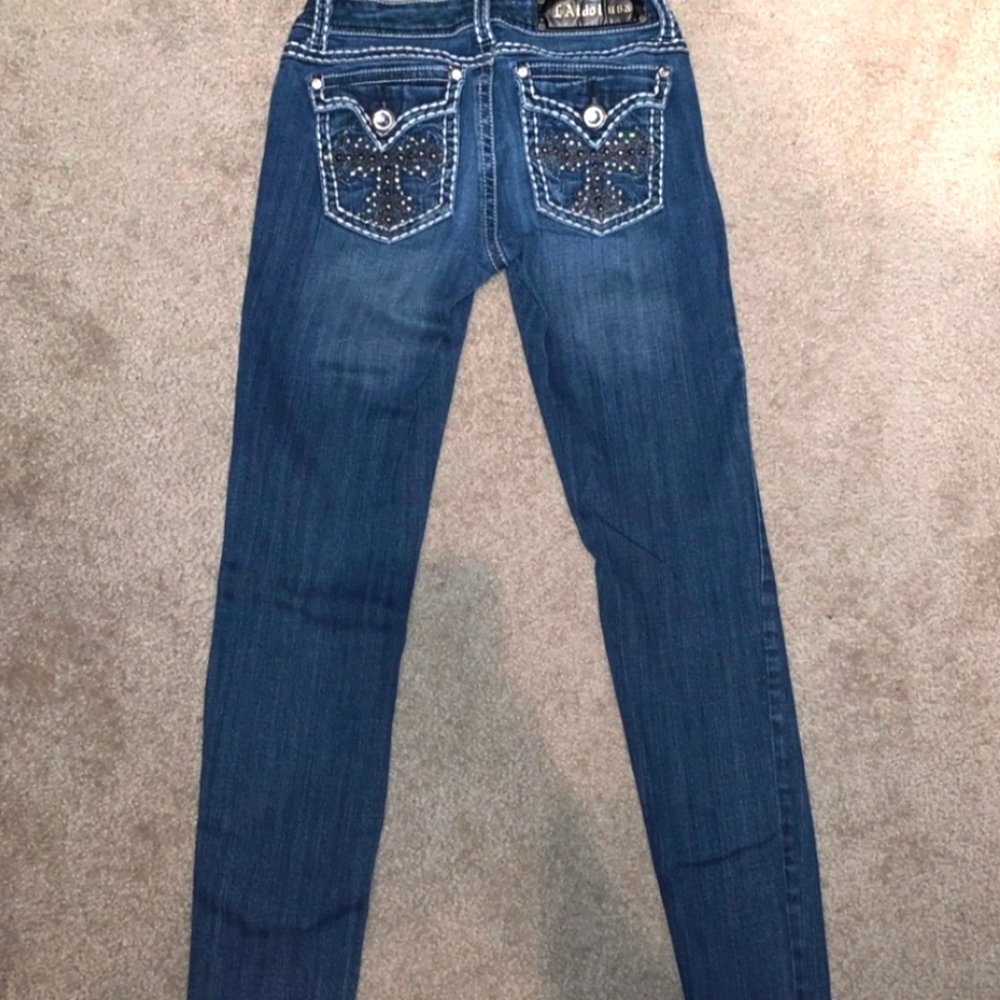 L.A Idol USA Bling & Bedazzled Skinny Denim Jeans